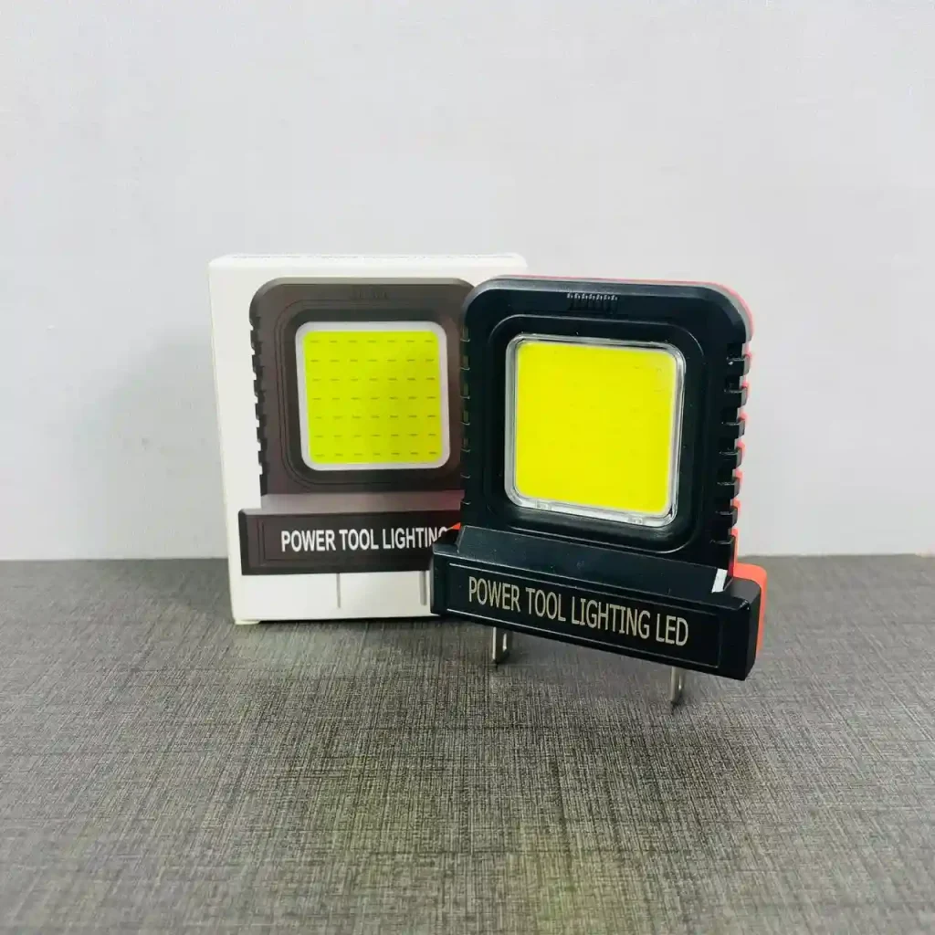 TOTAL Brushless 66 Nm Cordless Charging Drill – 20 V with 47-Piece Accessory Kit & 2 Batteries TIDLI20668 with spotlight