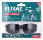 TOTAL Protective Safety Goggles – Model TSP307 | High-Impact Clear Lens Eye Protection Glasses for Dust, Welding Workshop Use