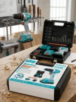 Antol 20V Cordless Brushless Impact Drill Set (40N.m) – Model ACID-20D03BL | 28 Pcs/Set Heavy Duty Screwdriver & Hammer Drill with 2 Batteries