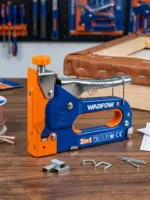Wadfow 3-in-1 Staple Gun Heavy Duty – Model WGU2614 | Professional Hand Tacker with Adjustable Pressure for Upholstery, Carpentry & Cable Fastening
