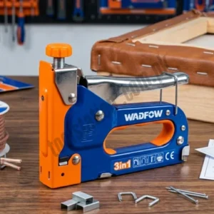Wadfow 3-in-1 Staple Gun Heavy Duty – Model WGU2614 | Professional Hand Tacker with Adjustable Pressure for Upholstery, Carpentry & Cable Fastening