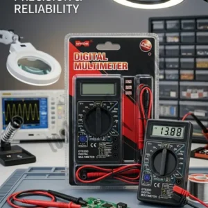 Pocket Digital Multimeter Kit DT830D – Professional Electronic Tester Meter with LCD Display, Test Probes, AC/DC Voltage, Current & Resistance Detector