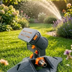 Automatic Oscillating Lawn Sprinkler – Adjustable Multi-Nozzle Garden Water Sprayer with Heavy Duty Base Gear for Yard Cooling & Grass Irrigation