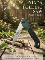 Folding Saw XIADA 7" (180mm) Professional – Heavy Duty Rapid Cutting Pruning Saw with Ergonomic Non-Slip Grip for Gardening, Camping & Woodworking