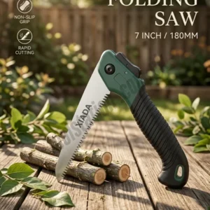 Folding Saw XIADA 7" (180mm) Professional – Heavy Duty Rapid Cutting Pruning Saw with Ergonomic Non-Slip Grip for Gardening, Camping & Woodworking
