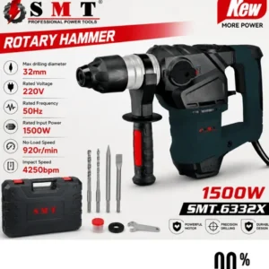 SMT 1500W Rotary Hammer Drill Machine 32mm Heavy Duty Electric Demolition Hammer SMT-6332X