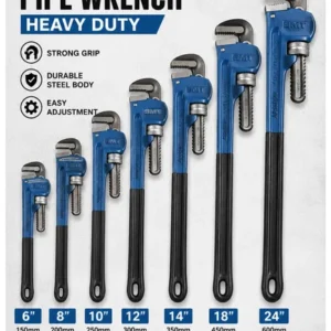 SMT Pipe Wrench Heavy Duty | Adjustable Plumbing Wrench | Steel Pipe Grip Tool