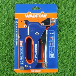 Wadfow 3-in-1 Staple Gun Heavy Duty – Model WGU2614 | Professional Hand Tacker with Adjustable Pressure for Upholstery, Carpentry & Cable Fastening