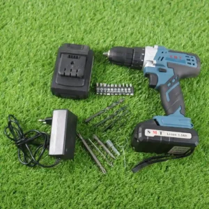SMT Cordless Drill Machine 18V Professional – Model SMT 4722 | Heavy Duty Dual Speed Electric Screwdriver Kit with 2Pcs Li-ion Batteries & Storage Case