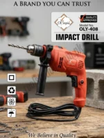 Olympia Impact Drill Machine 13mm – Model No. OLY-408 | Heavy Duty Variable Speed Electric Hammer Drill with Auxiliary Handle for Concrete, Steel & Wood Drilling