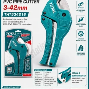 TOTAL PVC Pipe Cutter 3-42mm THT534216 Heavy Duty Ratchet Pipe Cutting Tool PPR pipe cutter