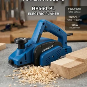 Hyundai 560W Electric Planer Model HP560-PL – Professional Wood Smoothing Tool, 82mm Planing Width with 0-1mm Depth Adjustment