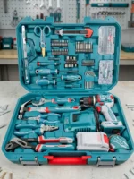 TOTAL 166-Piece Professional Tool Set with 20V Cordless Impact Drill - Complete Home & Industrial Repair Kit THKTHP41667