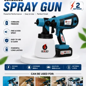 SMT Cordless Spray Gun - 21V Professional Power Tool with 2 Batteries for Precision Coating, Paint Spray gun SMT 4600