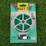Twist Tie Reel with Built-In Metal Cutter Keying 50m Garden twist tie – Heavy Duty Green Plastic Coated Plant Supporting Wire, Cable Organizer & Bag Sealer