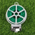 Twist Tie Reel with Built-In Metal Cutter Keying 50m Garden twist tie – Heavy Duty Green Plastic Coated Plant Supporting Wire, Cable Organizer & Bag Sealer