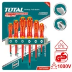 TOTAL 6-Piece Insulated Screwdriver Set THTIS566 - 1000V VDE Certified Professional Industrial Hand Tool Kit