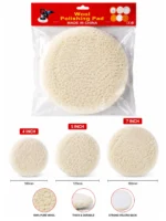Professional Wool Polishing Pad - Heavy-Duty Buffing Bonnet for Car Detailing buffs Available in 4", 5", 7"