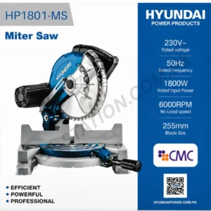 Hyundai Professional Miter Saw - 1800W High-Performance Wood Cutting Chop Saw HP1801-MS