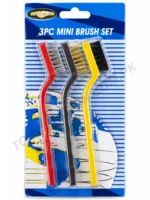 3-Piece Mini Wire Brush Set - Multi-Material Cleaning and Rust Removal Hand Tool Kit