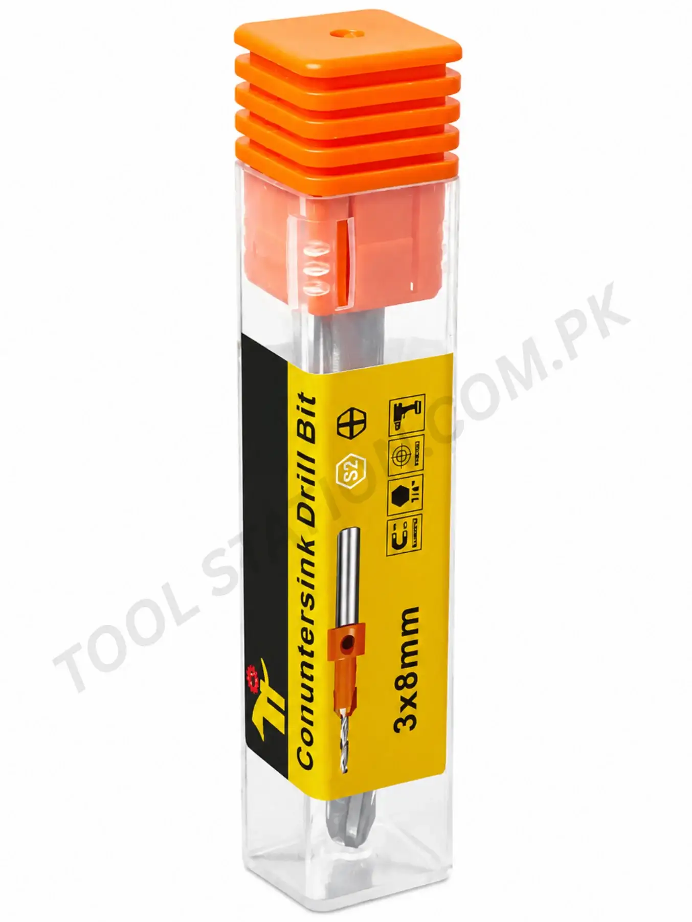 Countersink Drill Bit 3x8mm - Woodworking Hole Drill and Countersink Tool with Storage Case Countersink Drill Bit 3x8mm - Woodworking Hole Drill and Countersink Tool with Storage Case