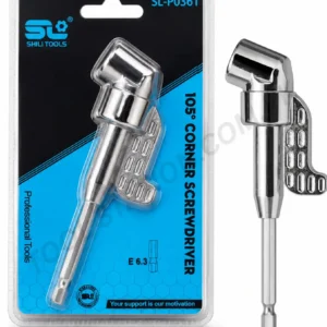 SHILI TOOLS 105-Degree Corner Screwdriver - Professional Right-Angle Driver Attachment for Tight Spaces SL-P0361