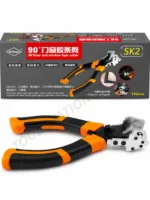 JinYangLS 90-Degree Door and Window Tape Cutter - SK2 Steel Gasket and Rubber Strip Shears with Ergonomic Handles