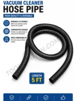 Vacuum Cleaner Hose Pipe - 5 FT Flexible Corrugated Replacement Hose Tube, Durable & Lightweight Universal Fit vacuum pipe
