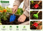 Gardening Tool Set - 3-Piece Children's Garden Toy Set with Metal Trowel, Shovel, and Rake with Wooden Handles