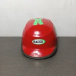 Half-Face Motorcycle Helmet - Stylish Red Safety Gear with Sports Design RACER
