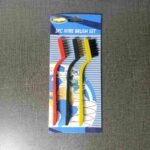 3-Piece Mini Wire Brush Set - Multi-Material Cleaning and Rust Removal Hand Tool Kit