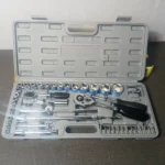 SUNRISE 52-Piece 1/4" & 1/2" Socket Tool Set - Chrome Vanadium Professional Mechanic Hand Tool Kit