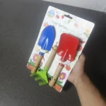 Gardening Tool Set - 3-Piece Children's Garden Toy Set with Metal Trowel, Shovel, and Rake with Wooden Handles