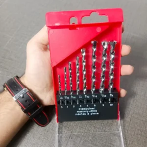 COMMER 8-Piece Masonry Drill Bit Set - High-Performance Carbide-Tipped Bits for Concrete, Brick, and Stone