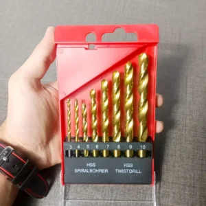 COMMER 8-Piece HSS Metal Drill Bit Set - High-Speed Steel Twist Drill Bits for Metal Drilling