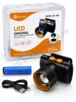 LED Headlamp - White Laser Induction Headlight with 50W Power, Rechargeable Zoomable Head Light with Replaceable 1200mAh Battery 50W RUILANG RL-365