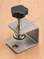 Draw Clamp - Heavy Duty Adjustable Desk Partition Bracket with Strong Hold & Easy Installation for Glass Shelves, Acrylic Boards, and Sign Boards