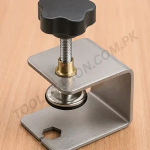 Draw Clamp - Heavy Duty Adjustable Desk Partition Bracket with Strong Hold & Easy Installation for Glass Shelves, Acrylic Boards, and Sign Boards