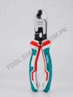 TOTAL Cable Cutter Plier 200mm 8 inch - Professional Heavy Duty Wire and Cable Cutting Tool for Copper and Aluminum with High Leverage and Comfort TPR Handle THT11581