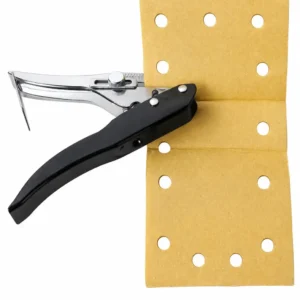 Heavy Duty One Hole Punch - 8mm Single Hole Puncher Handheld Metal Pliers Tool for Paper, PVC Cards, and Crafts