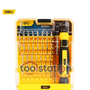 DELI DL1033D Screwdriver Set, 33 Pcs Precision Screwdriver Set, Precision Repair Tool Kit, Magnetic Tip Screwdriver Set, Cr-V Screwdriver Set, Anti-Slip Handle Screwdriver, Electronics Repair Kit, Watch Repair Tools, Small Device Repair Kit, DIY Screwdriver Set
