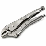 Total Tools locking pliers with serrated jaws and adjustable locking mechanism on white backgroundtoolstationpakistan, toolstation.com