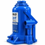 WiLD 20 ton hydraulic bottle jack in blue with heavy-duty base and side pump assembly on a white backgroundtoolstationpakistan, toolstation.pk