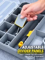 Deli DL432003 multi-compartment tool and parts organizer box