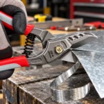 CR-V 200mm steel sheet cutter cutting galvanized metal sheet in workshoptoolstationpakistan, toolstation.com
