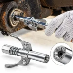 Double handle spring-loaded grease gun coupler with serrated jawstoolstationpakistan, toolstation.com