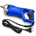 Forward FCV-35/1200 professional electric concrete vibrator with blue and black housing and silver metal front casing.toolstationpakistan, toolstation.com