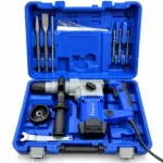 Forward Professional FRH-32/1200 1200W electric rotary hammer drill in blue and silver with auxiliary handle toolstationpakistan, toolstation.com