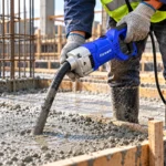 Forward FCV-35/1200 professional electric concrete vibrator with blue and black housing and silver metal front casing.toolstationpakistan, toolstation.com
