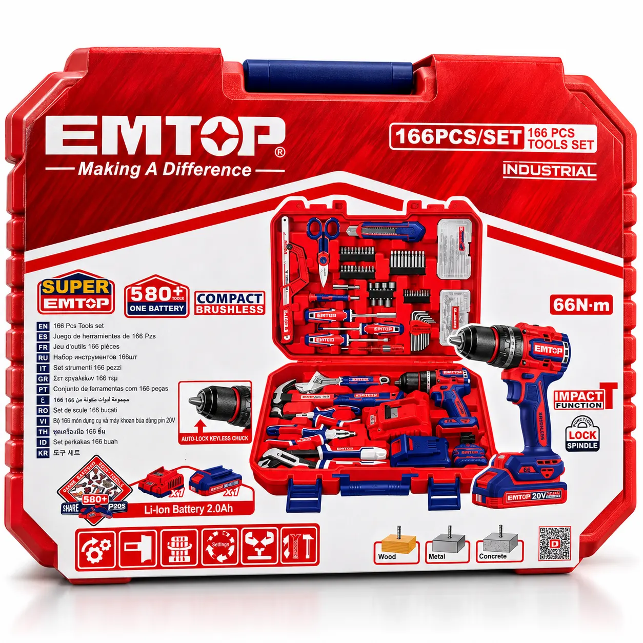 EMTOP Professional Claw Hammer toolstationpakistan, toolstation.com EMTOP claw hammer with steel head and ergonomic red blue handletoolstationpakistan, toolstation.com